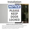 Signmission Please Keep Door Locked, 3.5 in W x Rectangle, Vinyl Decal OS-2PACK-NS-D-35-V-17472 - alternate 6